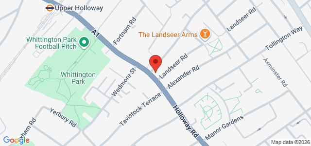 Map showing Pizza Da Milano in London
